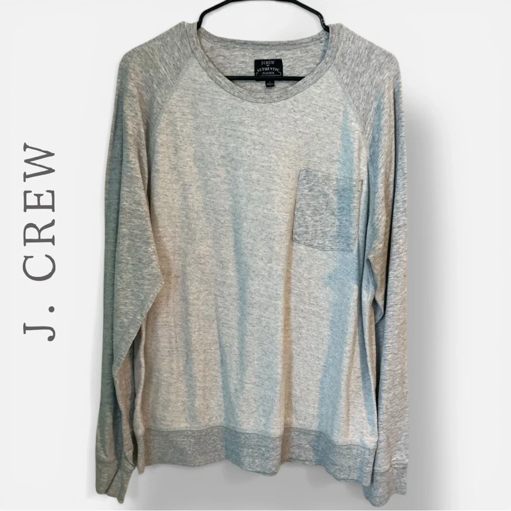 🌺J. CREW AUTHENTIC FLEECE COLORBLOCK POCKET PULLOVER